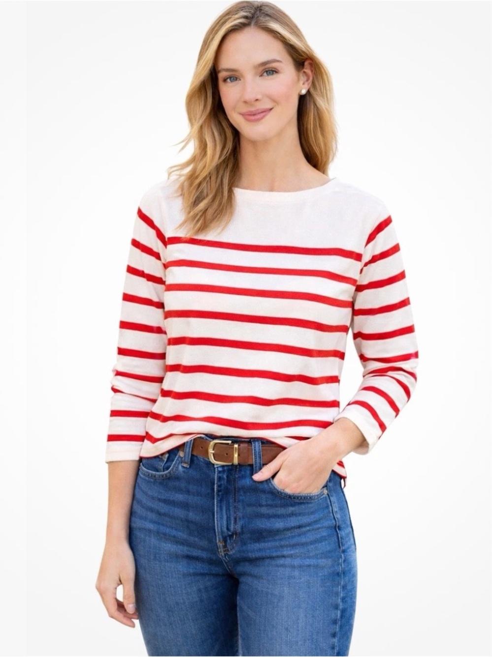 J. Crew Cotton Mariner Breton Stripe Top Large